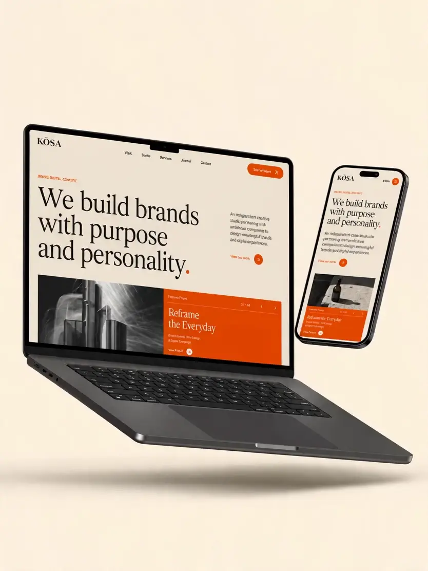 Custom website mockup example